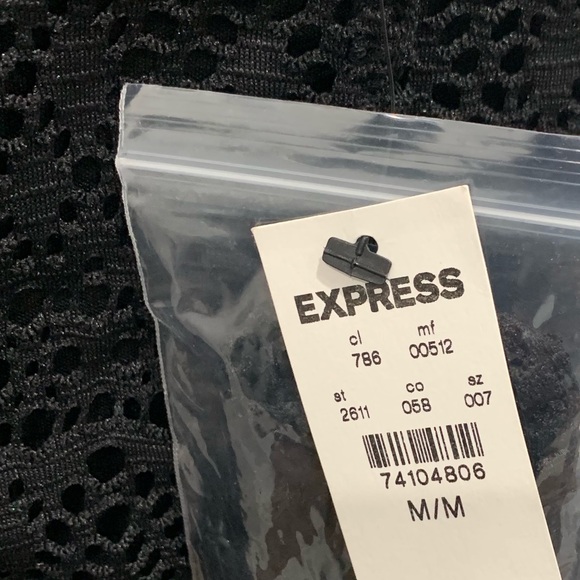 EXPRESS Lacy Tube Dress (Black) (Medium) - Picture 6 of 6